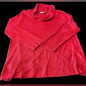 ⭐️CHICO’S Zenergy Burn-out Red Cowl Neck Tunic⭐️